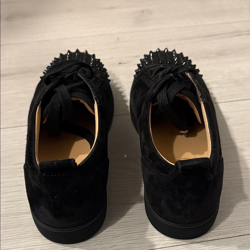 Christian Louboutin Black Spiked Sneakers - Picture 6 of 16